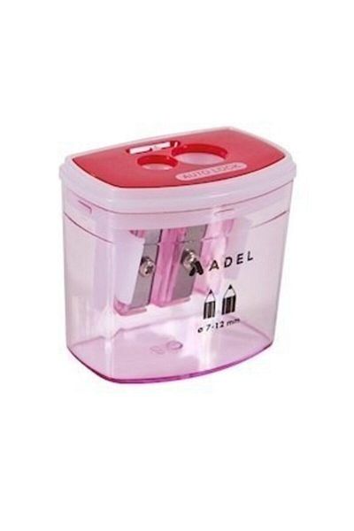 Adel Pencil Sharpener Auto Lock Double Transparent
