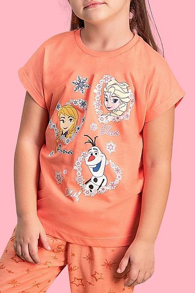 Frozen Frozen Elsa - Frozen Licensed Yavruağzı Girl's Capri Set