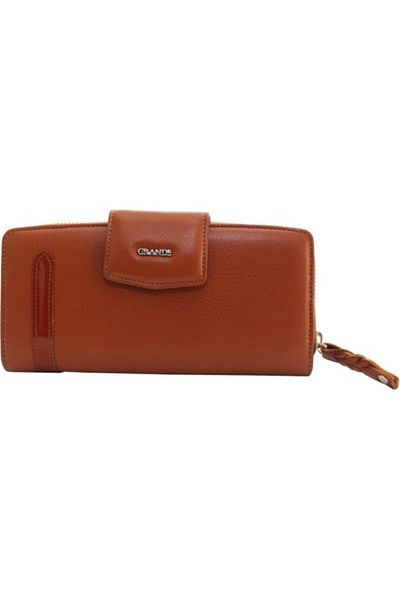 Grande Women's Brown Genuine Leather Wallet - Card Holder