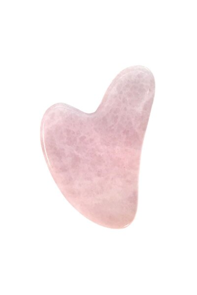 JADE Eslant Pembe Kuvars Guasha Yüz Masaj Taşı Gençleştirici