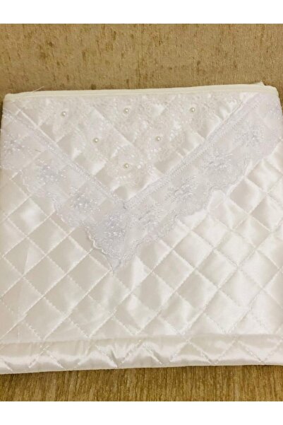 Işık Tekstil Yastık Hurcu Incili Saten Çeyizlik Beyaz Rengi 2 Adet 74x46x46 Ölç