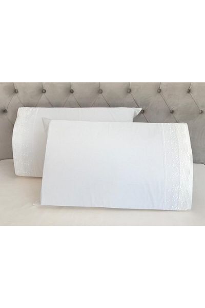 Çeyiz Bahçesi Lina French Laced Μαξιλαροθήκη 2 τεμαχίων 50&70