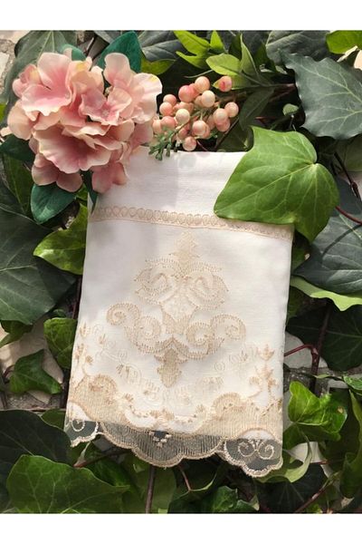 Çeyiz Bahçesi Πετσέτα Mahidevran Cream 50&90