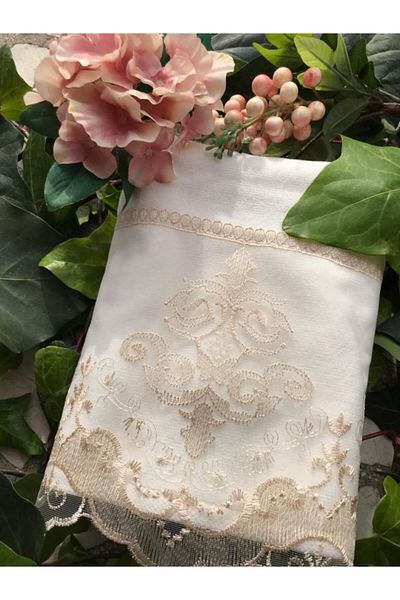 Çeyiz Bahçesi Πετσέτα Mahidevran Cream 50&90