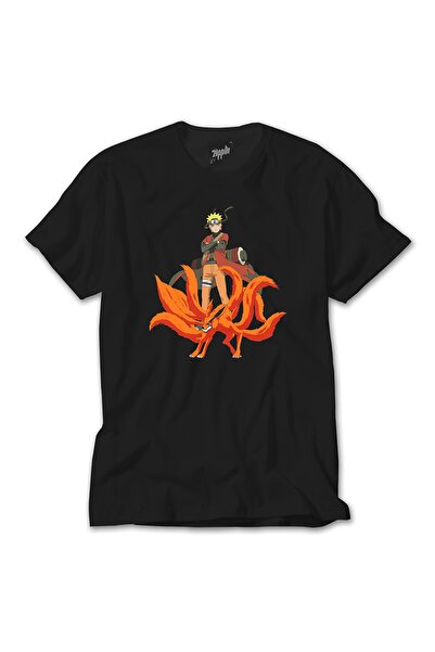 Z zepplin تي شيرت ناروتو كيوبي أسود