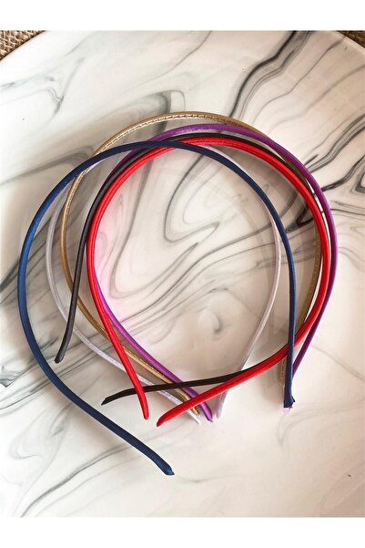 Yeşim Aksesuar تاج نسائي رفيع من الساتان مكون من قطعتين، تاج نسائي مرن مغطى ب...