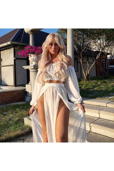 angel stayl Kadın Beyaz Pareo