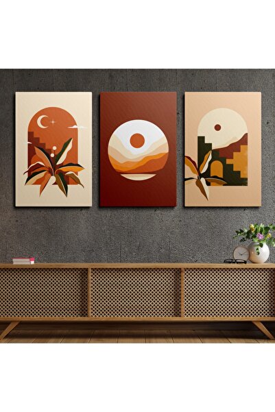 HOMEPACK Pictură murală pe pânză Set de 3 picturi Canvas