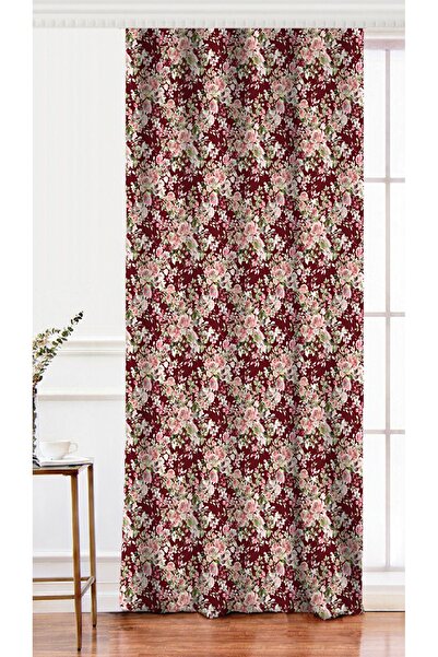 Realhomes Tek Kanat Renkli Zemin Üzerinde Çiçek Desenli Dijital Baskılı Fon P...