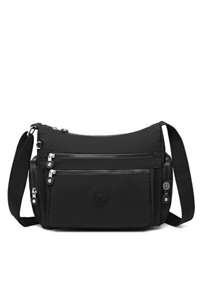 SMART BAGS Μαύρη γυναικεία τσάντα ώμου