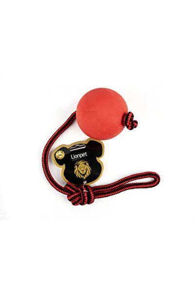 Lion Pet Köpek Oyuncağı Küçük Köpekler Için Ipli Kauçuk Top 5 Cm