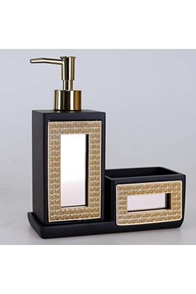 By Selim Siyah Altın Dekor Portofino Sıvılı Süngerlik
