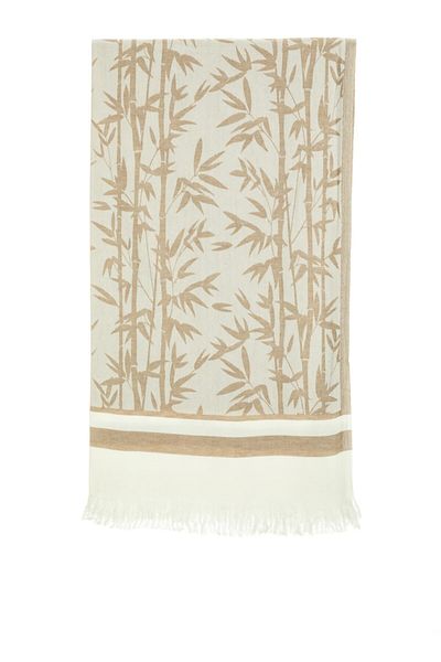 rosa bianca Missi Beige Bamboo Jacquard Cotton Peshtemal