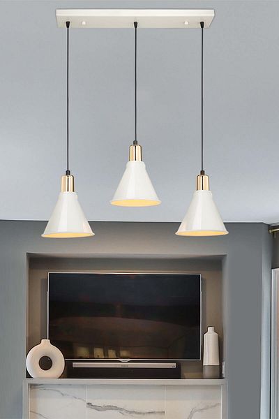 Gloria Lisbon 3 Row Chandelier Cream Set