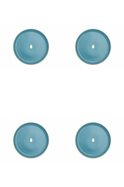 Porland Glamorous Turquoise Flat Plate 20cm Set of 4 04ap021560
