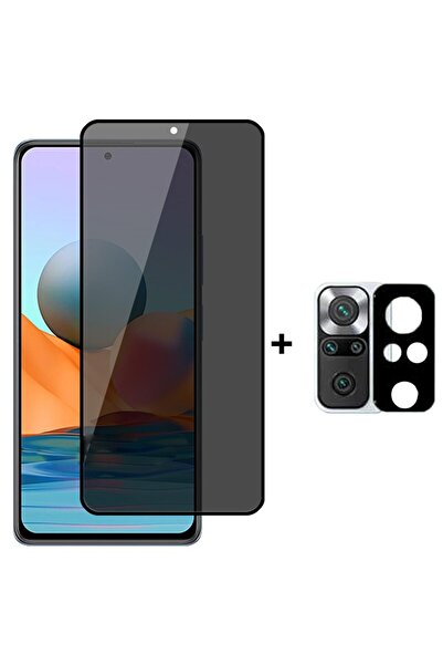 Genel Markalar Xiaomi Redmi Note 10 Pro Uyumlu Arka Kamera Lens Koruma Ve Hayalet Privacy Ekran Koruyucu Cam