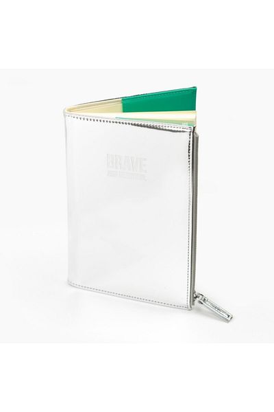 Pyrus Silver Zippered Notebook080289 /