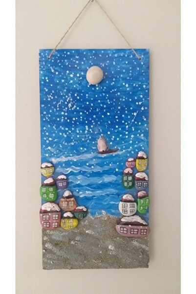 HOBBY HOUSE Ahşap Taş Deniz Gemi Kum Ev Hediye Ev Süsü