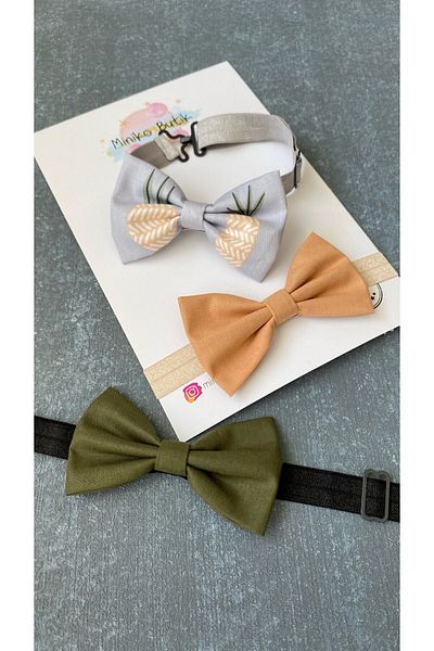 Miniko Butik مجموعة ربطات عنق للأطفال ملونة للأولاد مكونة من 3 قطع