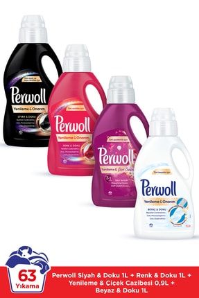 perwoll hassas bakim sivi camasir deterjani 4 x 1l 63 yikama siyahlar renkliler beyazlar cicek cazibesi fiyati yorumlari trendyol