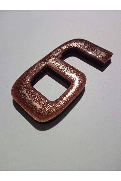 8 Cm Copper Antique Door Apartment Villa Building Unit Number No:6