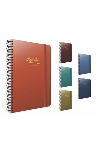 Gıpta Metal Notes Spiral PP Cover Notebook (a4) 80 Sheets (Lined)