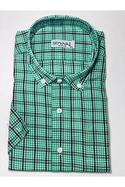 SÜVARİ Erkek Yeşil Regular Rahat Kalıp Gömlek