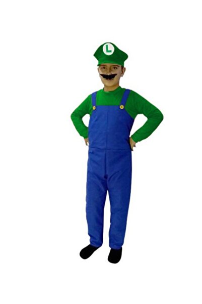 KOSTÜMCE Στολή Unisex Παιδική Πράσινη Μπλε Luigi