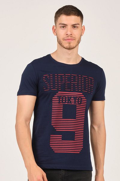 Mascarano 100% Cotton Embossed Printed Crew Neck Men's T-shirt