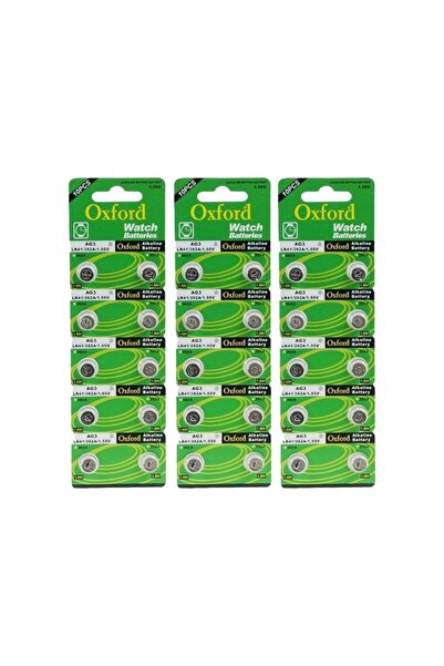 Markalonya Oxford Tianqu Ag3 Lr41 384 L736 1.5v Alkaline Düğme Pil 30'lu