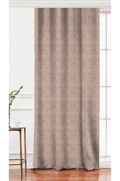 Realhomes Leaf Patterned Digital Printed Single Wing Background Curtain with Colorful Backdrop