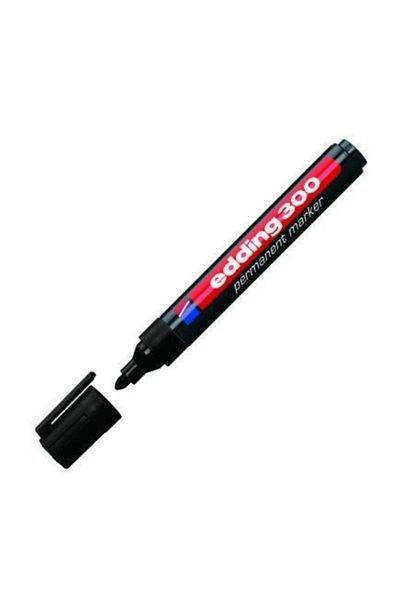Edding 300 Black Permanent Marker Parcel Pen Round Tip Indelible Pack of 10