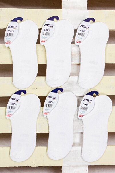 Line Smart 6 пар чоловічих бавовняних літніх шкарпеток білого кольору