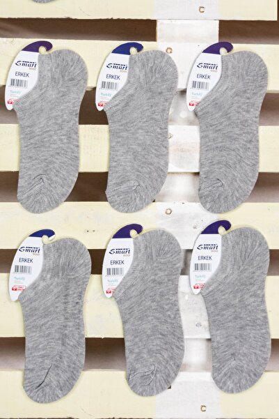 Line Smart 6 пар чоловічих бавовняних літніх шкарпеток сірого кольору