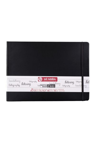 Talens Sketchbook Dots Dotted Sketch Drawing Notebook 80 Gr21x30 cm80 Sheets Black