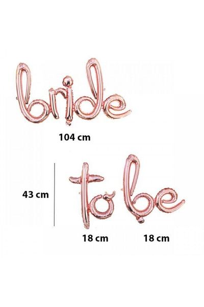 aşkın concept Bride To Be Foil Balloon Rose Gold