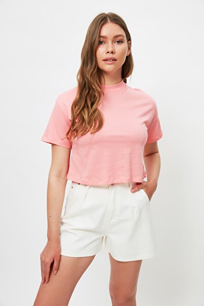 Trendyol Collection Bílé plisované bílé šortky More - City Boy Denim, udržitelný design