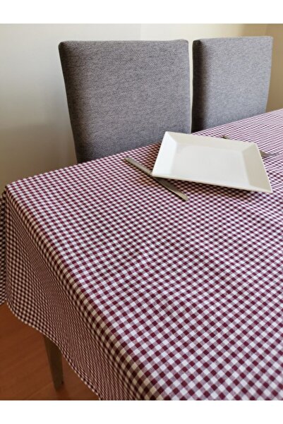 Melis Home Față de masă în carouri roșu Claret 160x160