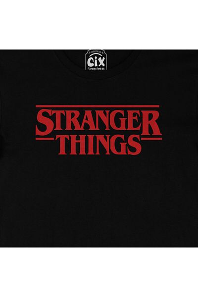 Cix Tricou negru unisex Stranger Things