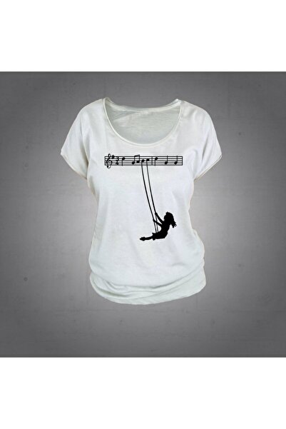 Herşey Nota Femeie în tonuri ecru, balansându-se tricou