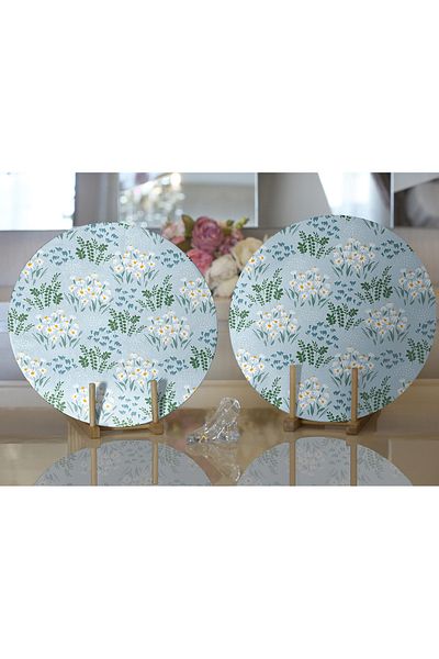 Realhomes 2 bucăți colorat Onedraw desen cu model floral imprimat digital cuib modern pe podeaSupla și placemat