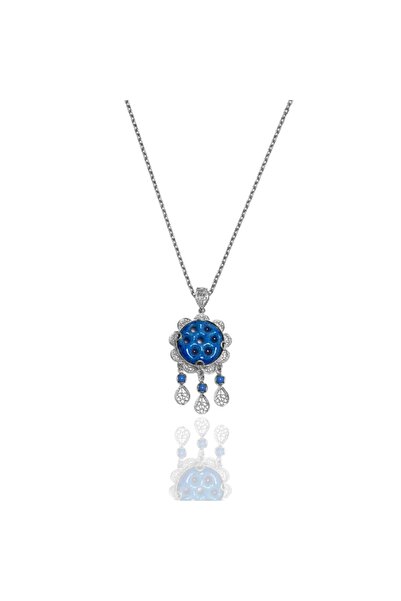 Midyat Nurtaş Gümüş Telkari El Işi Gümüş Süryani Nazar Boncuğu