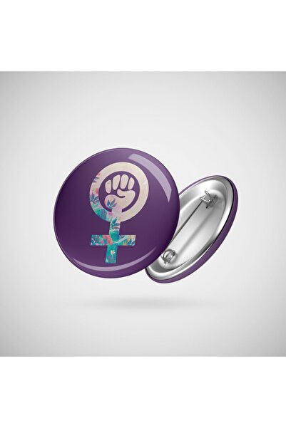 Fizello Feminist Raised Fist Rozet