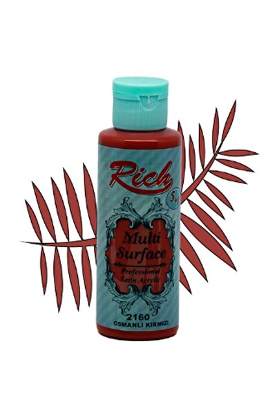 Rich Multi Surface Her Yüzey Için Akrilik Boya 130 Cc. 2160 Osmanlı Kırmızı