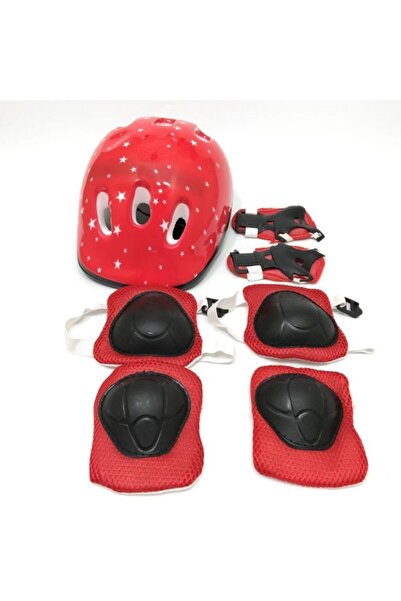 Pasifik Toys Kırmızı Kask Dizlik Dirseklik Eldiven Koruyucu Set Ps501