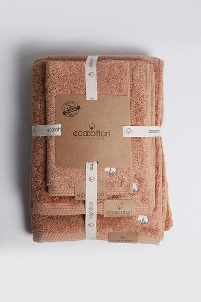 Ecocotton Σετ πετσετών Pure Cotton Terra Butterfly Border 3 τεμ