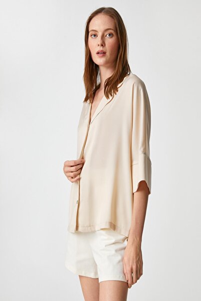 Koton Γυναικείο Μπεζ Πιτζάμα Τοπ