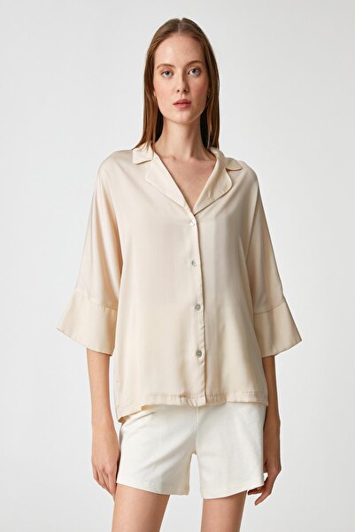 Koton Γυναικείο Μπεζ Πιτζάμα Τοπ