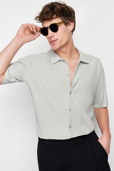 Trendyol Collection Comfortable Seamless Stone Color Shirt - TMNSS24GO00052
