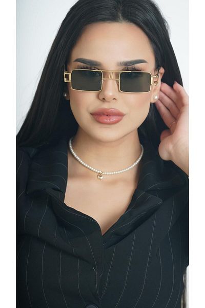 Angel Eyes Rectangle Green Unisex Sunglasses Yw-8817g